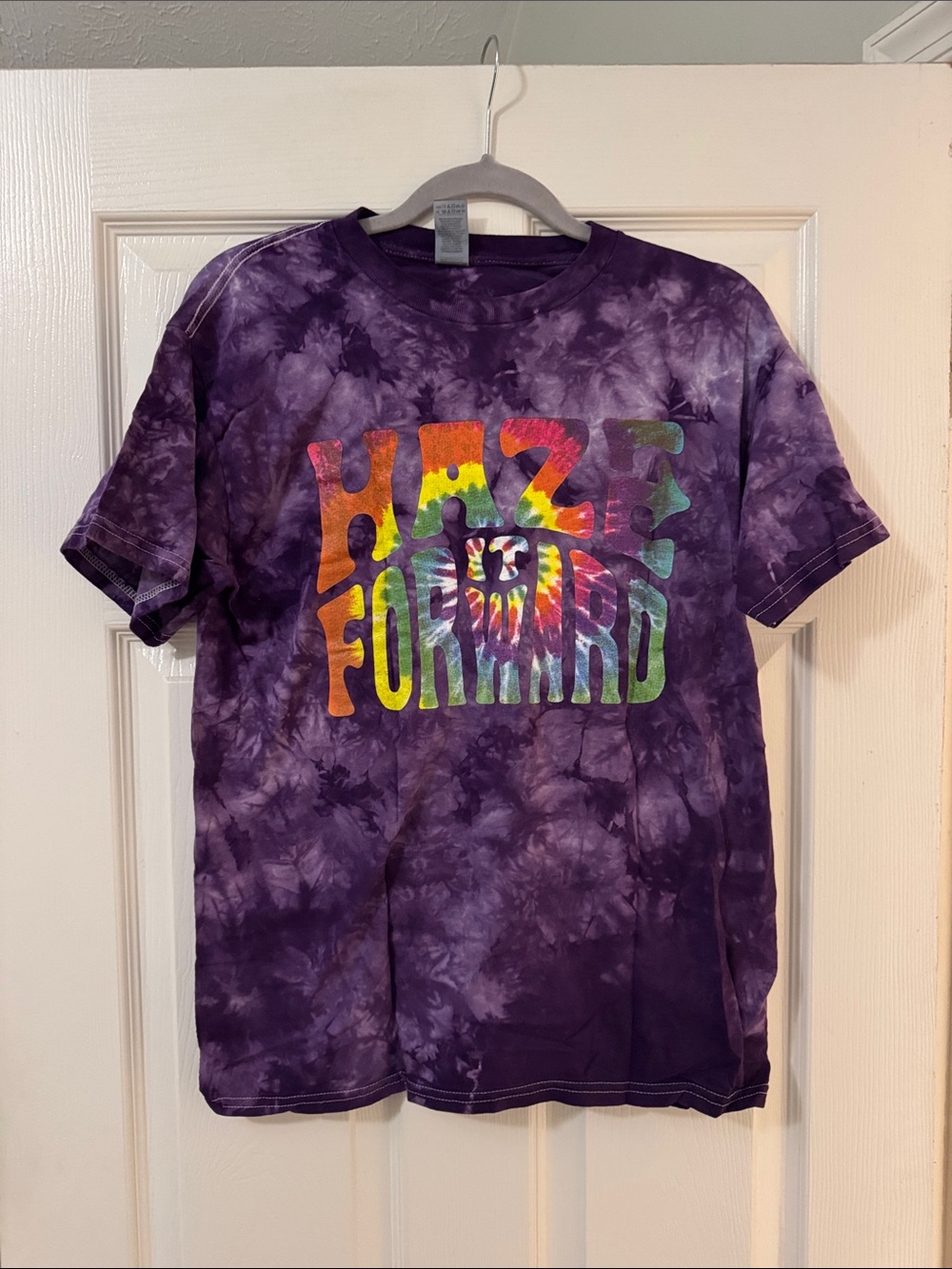 Imprint Brewing Tie-Dye Purple "Haze it Forward”Graphic Tee